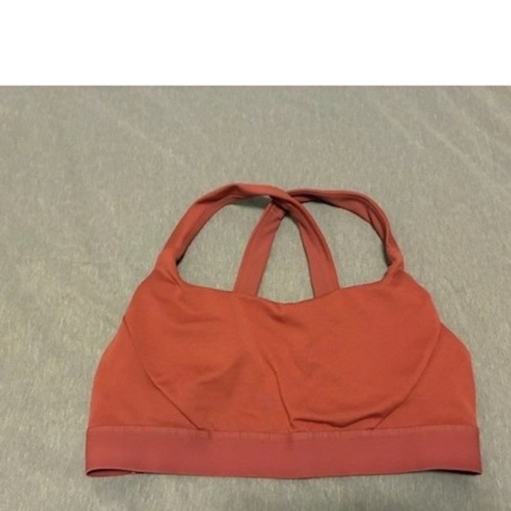 Patagonia Womens Wild Trails Sports Bra Burnt Orange Mesh Racerback Size S